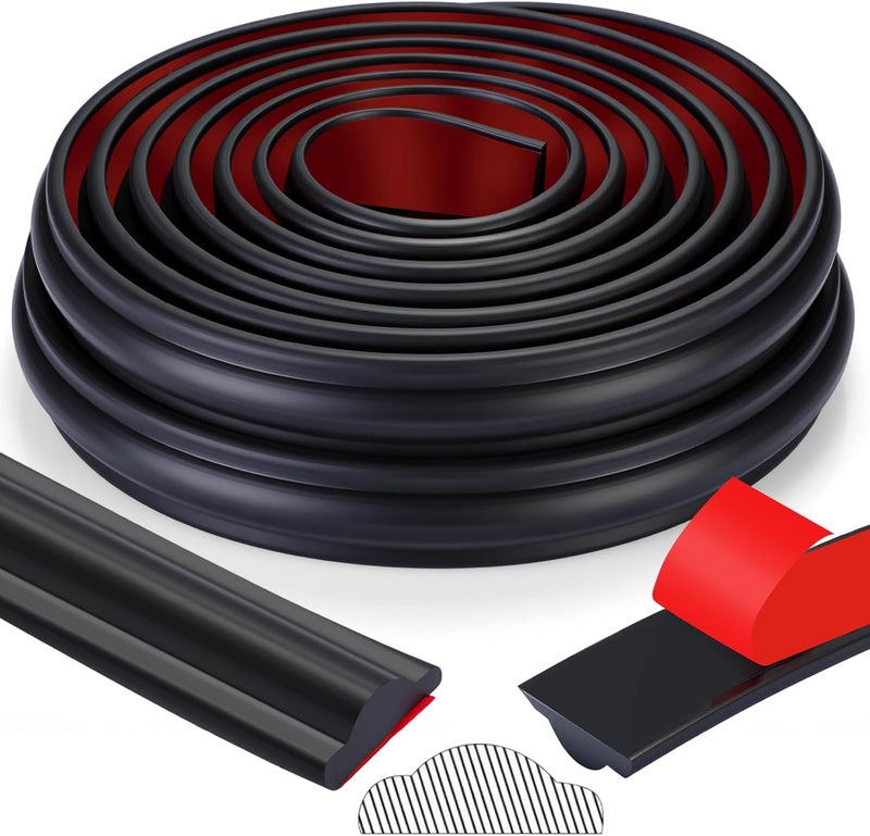 Innconee 32.8ft x 1.1 Inch Flexible Peel and Stick Molding Trim for Wall, Baseboard, Backsplash, Tile Edge, Chair Rail, Mirror-self Adhesive Moulding Trim for Bathroom Wall Door Floor Window, Black - Image 1